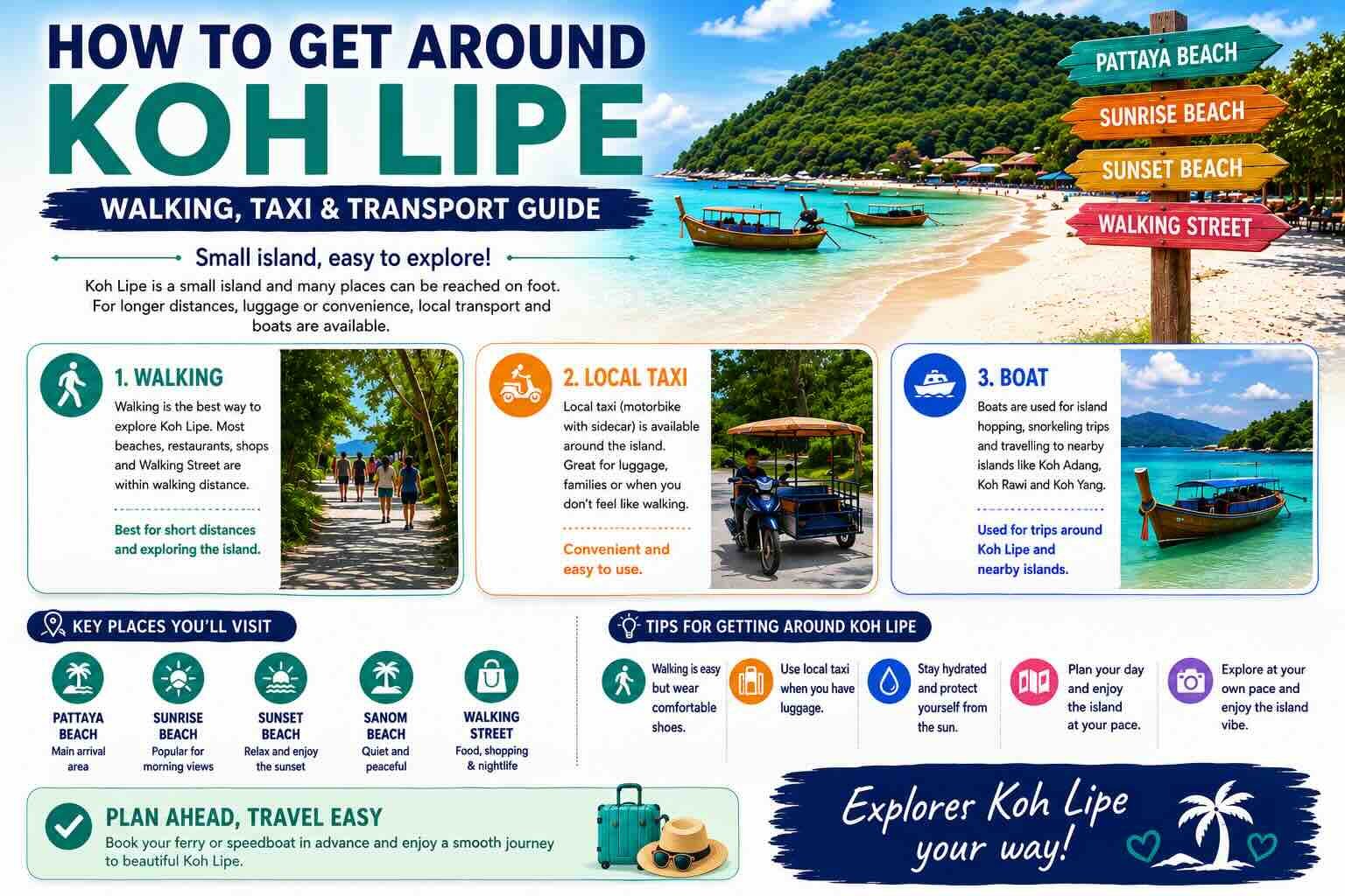 how to get around koh lipe