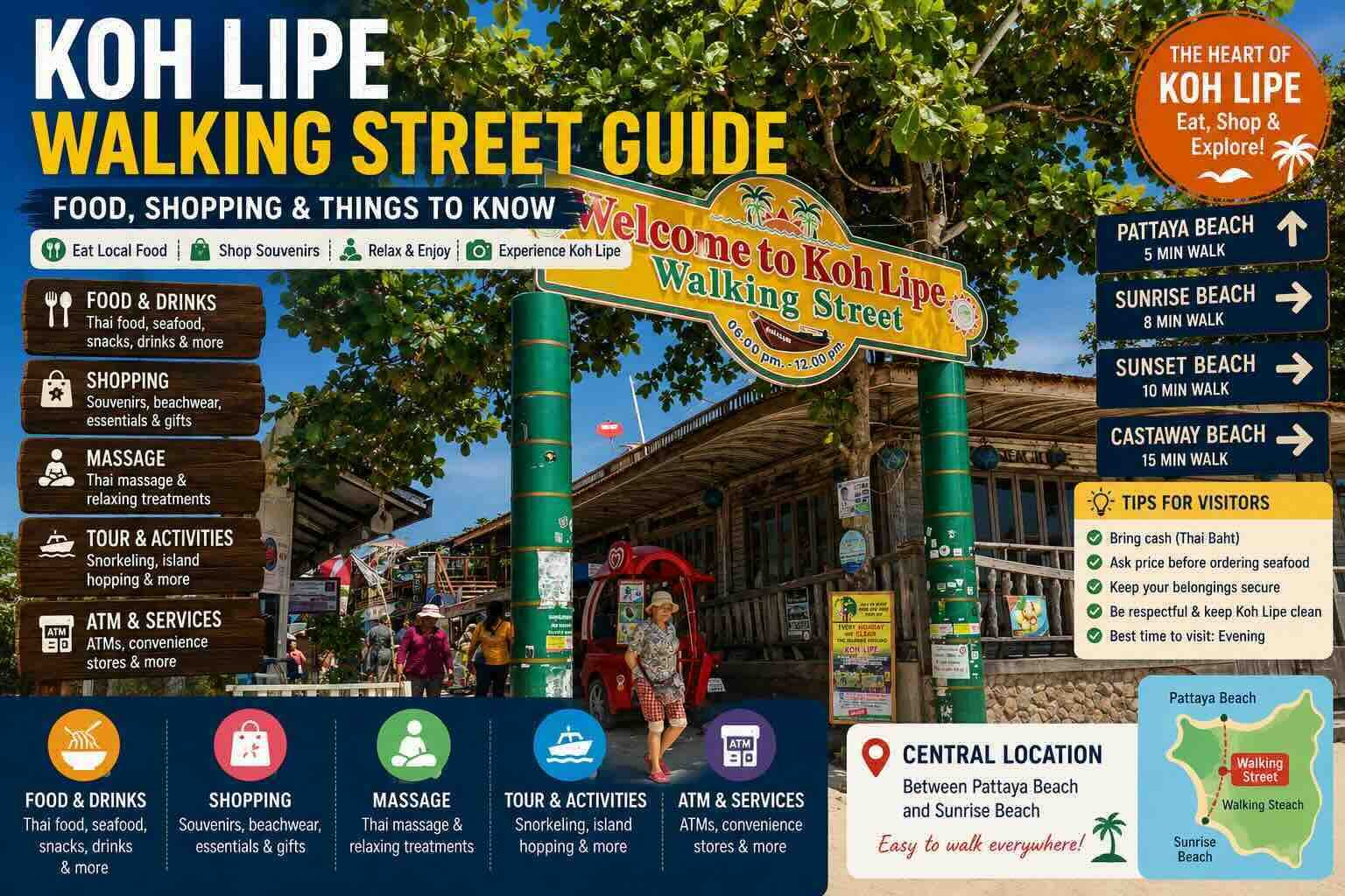 Koh Lipe Walking Street in Thailand